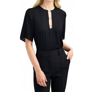 NEW GENERATION LOVE romano blouse in black